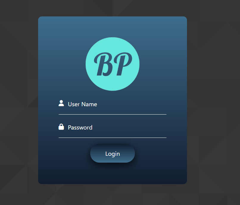 Sample BetPro login screen with username, password and login fields