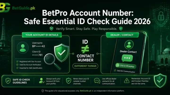 BetPro account number and client ID verification guide for Pakistan