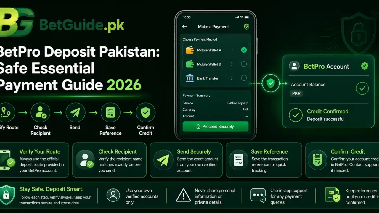 BetPro deposit Pakistan payment and recipient verification guide