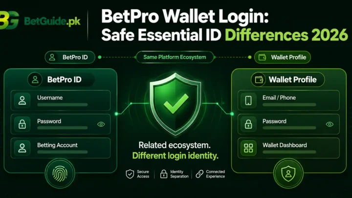 BetPro Wallet login and BetPro ID differences in Pakistan